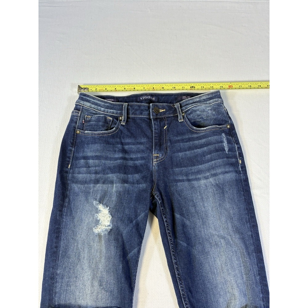 Vigoss Thompson‎ Tomboy Classic Fit Distressed Jeans Womens W29 L25 Blue - Picture 10 of 10